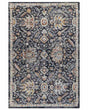 Area Rug Blue and Beige 160 x 230 cm Oriental Distressed Living Room Bedroom Beliani