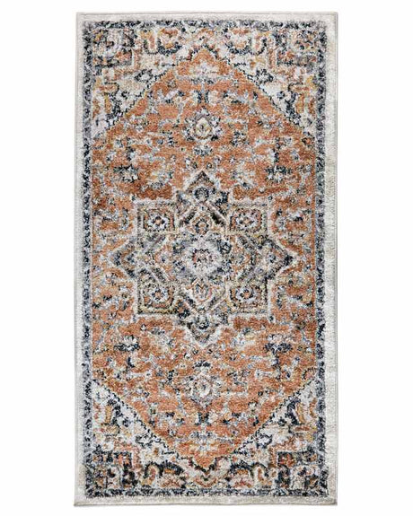 Area Rug Beige 80 x 150 cm Oriental Distressed Living Room Bedroom Beliani