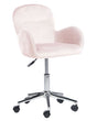 Office Swivel Chair Pink Velvet Height Adjustable Beliani