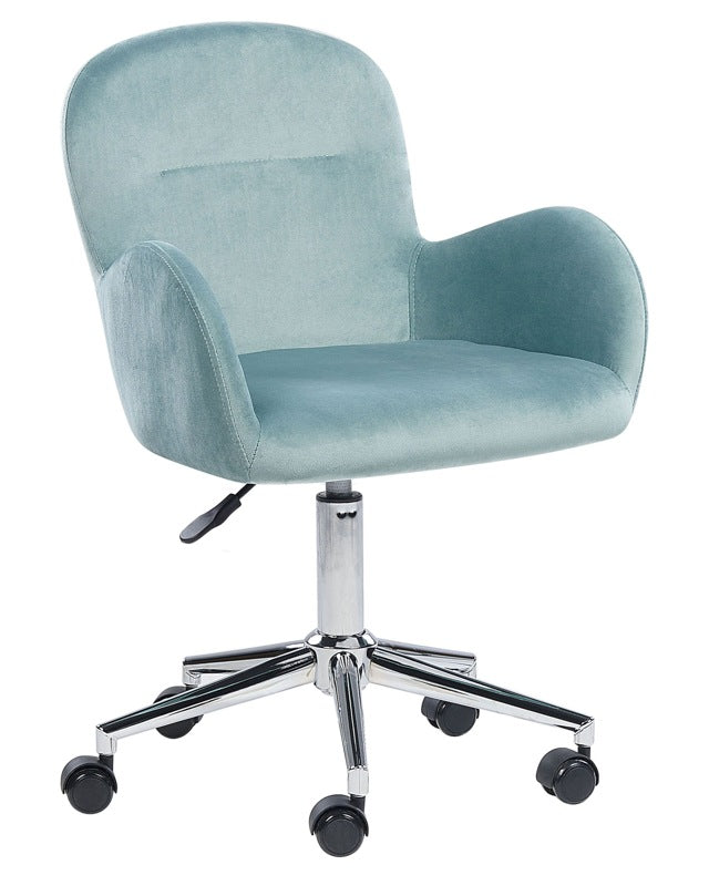 Office Swivel Chair Mint Velvet Height Adjustable Beliani