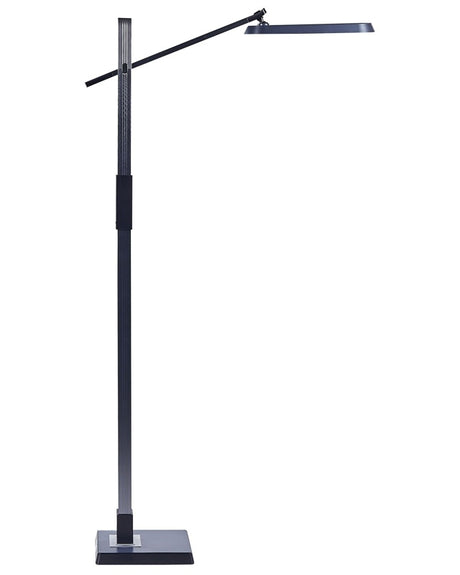 Floor LED Lamp Dark Grey Synthetic Material 144 cm Height Dimming CCT Modern Lighting Home Office Beliani