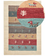 Area Rug Multicolour Wool 160 x 230 cm Thick Dense Pile Ethnic Rustic Pattern Log Cabin Farmhouse Style Beliani