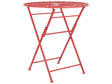 Garden Bistro Table Red Iron Foldable Outdoor UV Rust Resistance French Retro Style Beliani