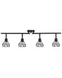 Ceiling Lamp Black Metal 4 Light Cage Shades Adjustable Arms Modern Beliani