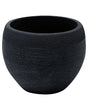 Plant Pot Black 38x38x30 cm Fibre Clay Round Weather Resistant Beliani