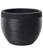 Plant Pot Black 50x50x39 cm Fibre Clay Round Weather Resistant Beliani