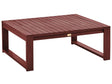 Garden Coffee Table Mahogany Brown Acacia Wood 90 x 75 cm Outdoor Modern Design Patio Balcony Beliani