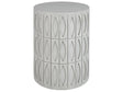 Side Table Grey MDF  45 cm Painted Mat Finish Round Living Room Furniture Vintage Design Beliani
