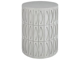 Side Table Grey MDF  45 cm Painted Mat Finish Round Living Room Furniture Vintage Design Beliani