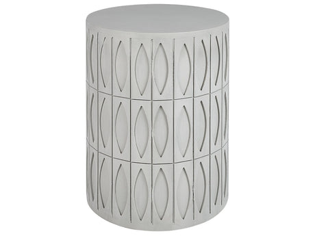 Side Table Grey MDF  45 cm Painted Mat Finish Round Living Room Furniture Vintage Design Beliani