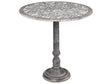 Side Table Grey Mango Wood MDF  61 cm Decorative Coffee Side Table Small Living Room Furniture Oriental Design Beliani