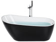Freestanding Bath Black Sanitary Acrylic 170 x 78 cm Oval  Design Beliani