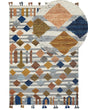 Kilim Area Rug Multicolour Wool and Cotton 200 x 300 cm Handmade Woven Boho Geometric Pattern with Tassels Beliani
