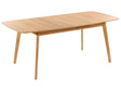 Dining Table Light Oak Wood 150/190 x 90 cm Extending Leaf Wooden Legs Scandinavian Style Beliani
