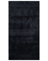 Faux Rabbit Fur Rug Black Artificial Polyester Fur 80 x 150 cm Soft Shaggy High Pile Rug Beliani