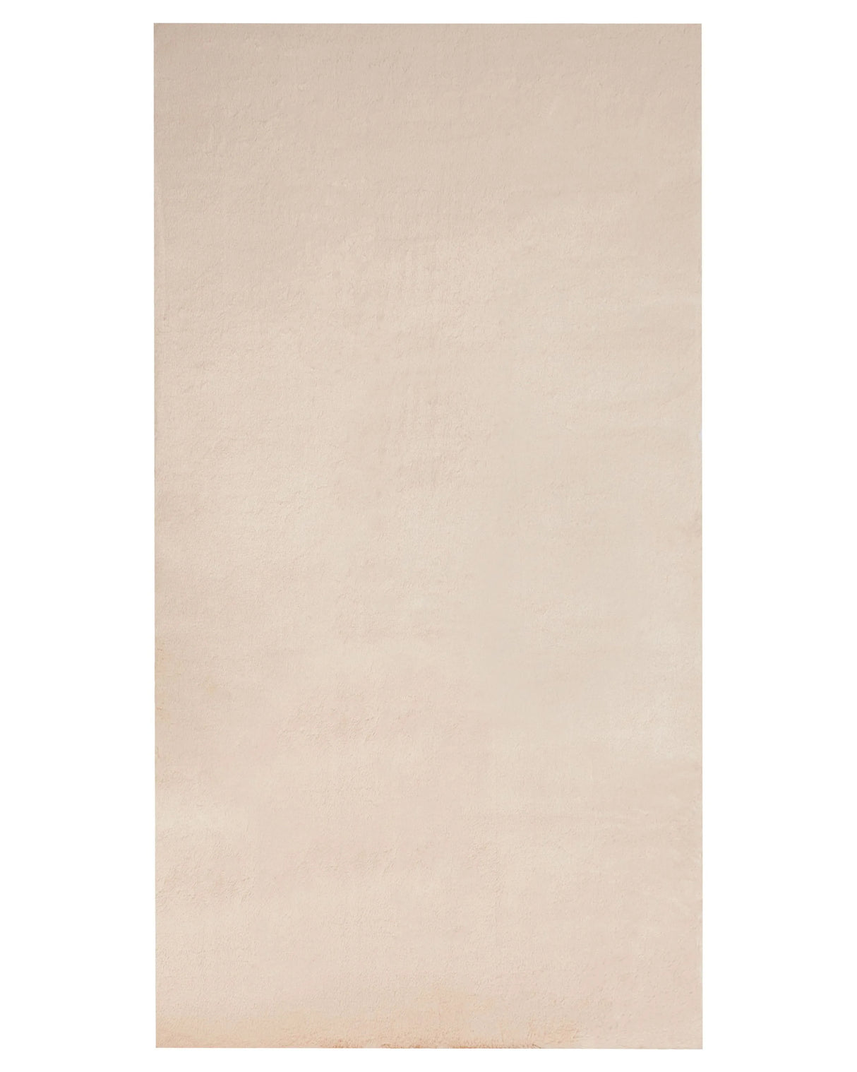 Faux Rabbit Fur Rug Beige Artificial Polyester Fur 80 x 150 cm Soft Shaggy High Pile Rug Beliani