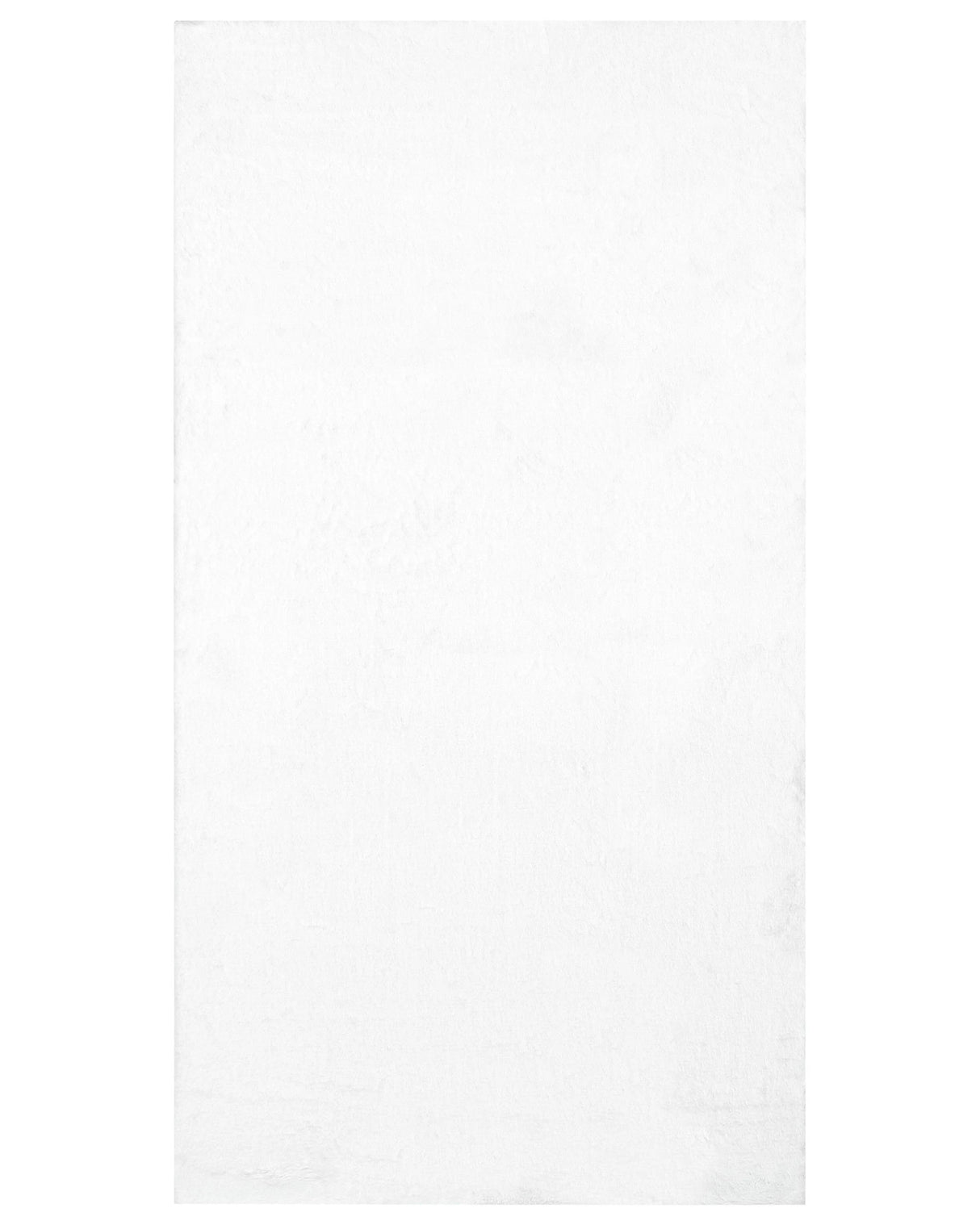 Faux Rabbit Fur Rug White Artificial Polyester Fur 80 x 150 cm Soft Shaggy High Pile Rug Beliani