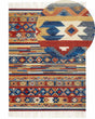 Wool Area Rug Multicolour 200 x 300 cm Hand Woven Western Motif Rustic Oriental Design Beliani