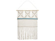Wall Decor Beige and Blue Cotton Hanging Decoration Boho Rustic Style Living Room Beliani
