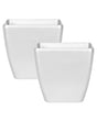 Set of 2 Plant Pots Silver Fibre Clay 42 x 42 x 41 cm Outdoor Indoor All Weather Beliani