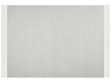 Blanket Taupe Cotton 125 x 150 cm Bed Throw Boho Living Room Bedroom Beliani