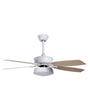 Ceiling Fan with Light Ventilator White Synthetic Material Metal 5 Blades Remote Control Minimalist Design Beliani