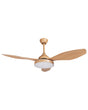 Ceiling Fan with Light Ventilator Brown Synthetic Material Metal 3 Blades Remote Control Wood Grain Effect Minimalist Design Beliani