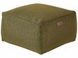 Pouffe Olive Green EPS Beads Filling Solid Pattern Square Boho Modern Fabric Footstool Beliani