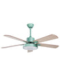 Ceiling Fan with Light Ventilator Green Synthetic Material Iron Remote Control Light Wood Grain Effect Traditional Living Room Beliani