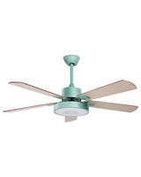 Ceiling Fan with Light Ventilator Green Synthetic Material Iron Remote Control Light Wood Grain Effect Traditional Living Room Beliani