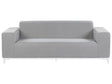 Garden Sofa Light Grey Fabric Upholstery White Aluminium Legs Indoor Outdoor Furniture Weather Resistant Outdoor Beliani