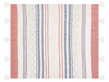 Throw Blanket Multicolour Polyester PET 130 x 150 cm with Decorative Tassels Striped Pattern Beliani