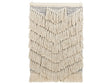 Wall Hanging Beige Cotton Handwoven with Tassels Wall Dcor Hanging Decoration Boho Style Living Room Bedroom Beliani