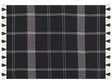Throw Blanket Black Cotton 130 x 170 cm Chequered Pattern Accessory with Decorative Tassels Handmade Beliani