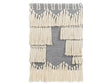 Wall Hanging Grey and Beige Cotton Handwoven with Tassels Wall Dcor Hanging Decoration Boho Style Living Room Bedroom Beliani