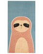 Area Rug Blue and Orange Three-Toed Sloth Print 80 x 150 cm Low Pile Runner for Children Playroom  Beliani