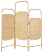 Room Divider Natural Rattan and Bamboo 3 Panels Folding Decorative Screen Partition  Beliani