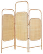 Room Divider Natural Rattan and Bamboo 3 Panels Folding Decorative Screen Partition  Beliani