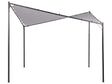 Pergola Grey Polyester Steel 300 x 300 cm Fabric Shade Metal Frame Garden Pavilion Beliani