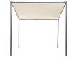 Pergola Beige Polyester Steel 282 x 294 cm Fabric Shade Metal Frame Garden Pavilion Beliani