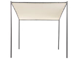 Pergola Beige Polyester Steel 282 x 294 cm Fabric Shade Metal Frame Garden Pavilion Beliani
