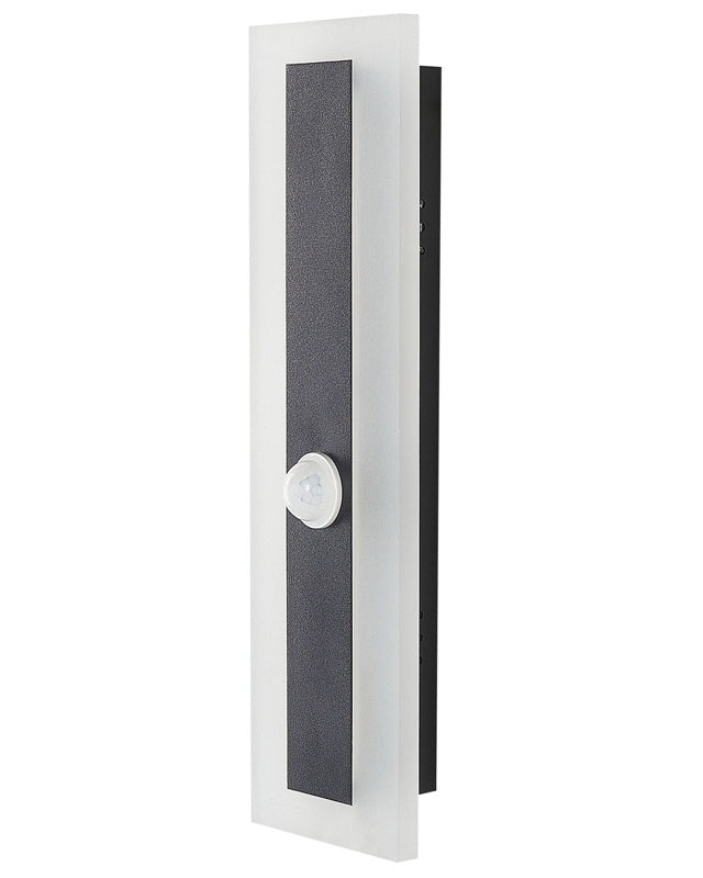 Outdoor LED Wall Light Lamp Black 30 cm Steel Acrylic with Motion Sensor Modern Design Beliani