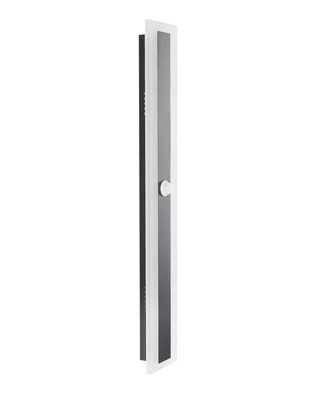 Outdoor LED Wall Light Lamp Black 60 cm Steel Acrylic with Motion Sensor Modern Design Beliani