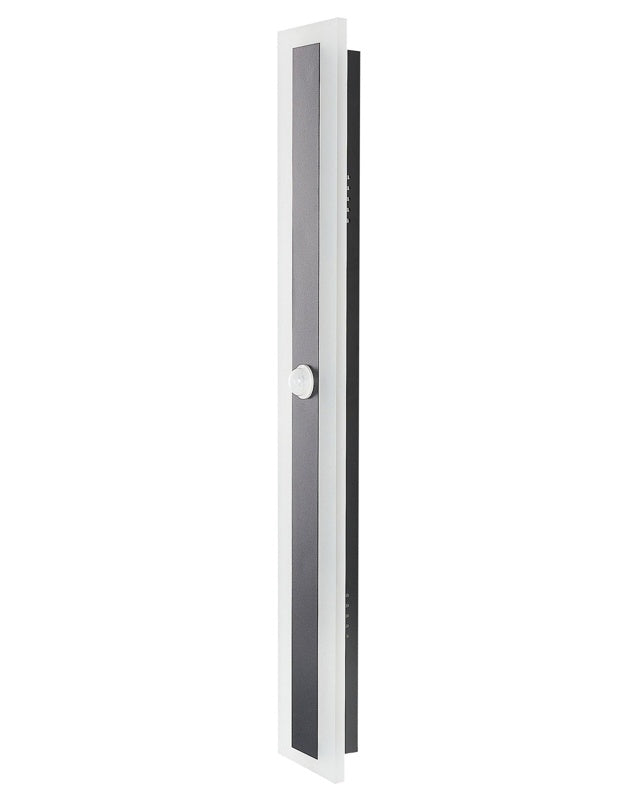 Outdoor LED Wall Light Lamp Black 80 cm Steel Acrylic with Motion Sensor Modern Design Beliani