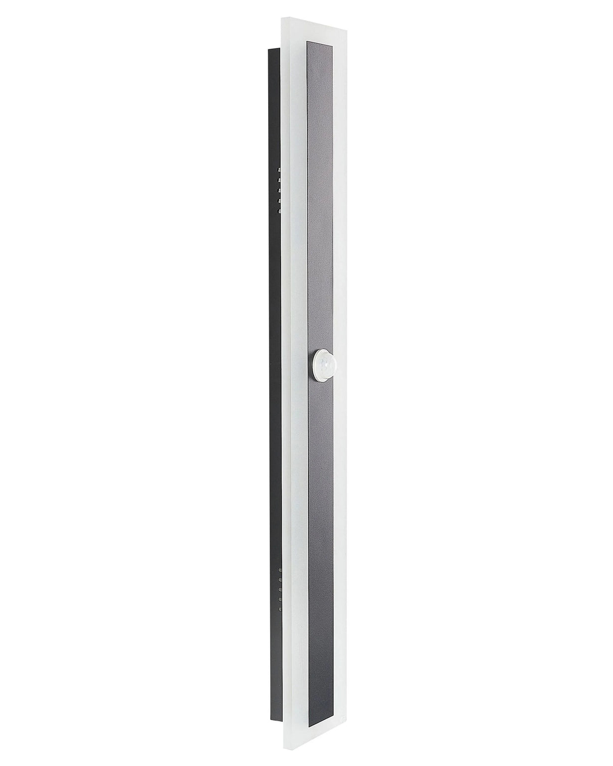 Outdoor LED Wall Light Lamp Black 80 cm Steel Acrylic with Motion Sensor Modern Design Beliani