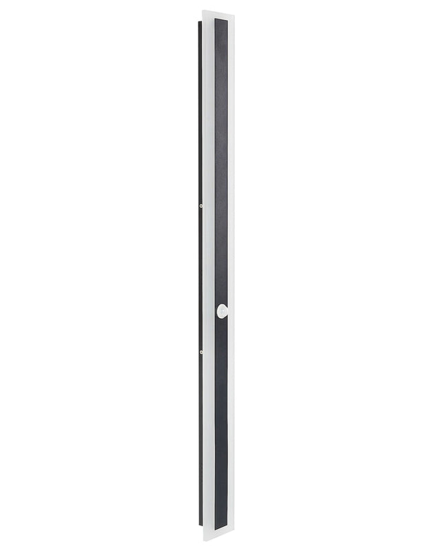 Outdoor LED Wall Light Lamp Black 100 cm Steel Acrylic with Motion Sensor Modern Design Beliani