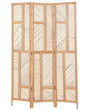 Room Divider Natural Rattan Frame 3 Panels Folding Decorative Wicker Screen Partition  Beliani