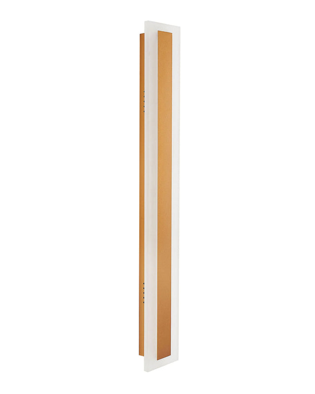Outdoor LED Wall Light Lamp Gold 60 cm Steel Acrylic Modern Design Beliani