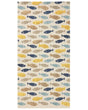 Kids Area Rug Multicolour 80 x 150 cm Cotton Animal Fish Pattern Handwoven Floor Playmat Beliani