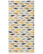 Kids Area Rug Multicolour 80 x 150 cm Cotton Animal Fish Pattern Handwoven Floor Playmat Beliani